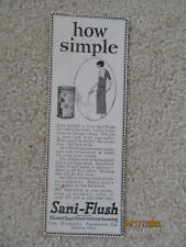 1925 Original Ad - Sani-Flush, Makes the Toilet Bowl Sparkle  picture