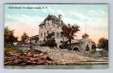 Thousand Islands NY-New York, Dark Island, Castle, Vintage c1922 Postcard picture
