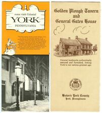 Vintage 1964 Colonial YORK PENNSYLVANIA Tourist Brochures GOLDEN PLOUGH Tavern picture