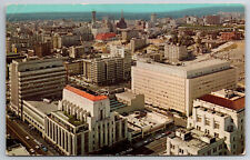 Vintage Postcard CA Los Angeles Downtown Aerial View Chrome picture