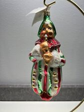 1996 Christopher Radko 5-1/2” Clown Song Glass Ornament with Tag picture