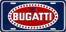 Vintage Bugatti Metal / Aluminum novelty license plate embossed - Collectible picture