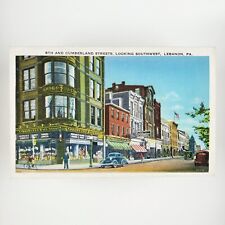 Lebanon Pennsylvania Street Storefront Postcard 1940s Cumberland 8th Store C2781 picture