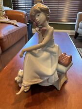 Lladro 5466 Chit-Chat Girl Talking On Phone w/  Dalmatian Dog No Box SIGNED picture