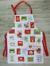 Christopher Vine Christmas Stamps Full Apron NWOT picture