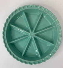World Market Bisque Divided Pie Plate Quiche Tart Scone Cookie Bars Turquoise 11 picture