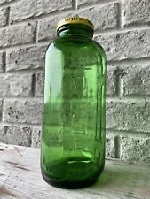 Vintage Green Water Juice Refrigerator Bottle Sun Sweet Pitted Prunes Lid picture