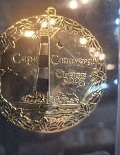 Cape Canaveral Lighthouse Christmas 2003 Gold tone Metal Ornament picture