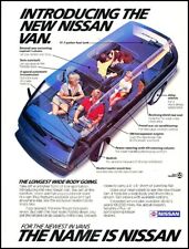 1987 Nissan Van Original Advertisement Print Art  Car Ad J712C picture