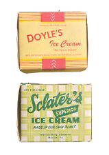 VINTAGE Doyle’s Sclater’s  ICE CREAM ADVERTISING CONTAINER Lot  picture