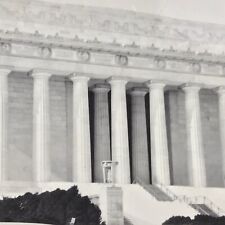 Old Original Photo BW Lincoln Memorial Building Vintage Americana Photograph picture
