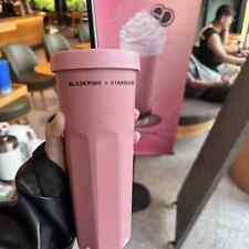 New Starbucks Blackpink Limited 14oz Pink Plastic Straw Cup Tumbler US Stock picture