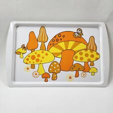 Vintage 70s Groovy Party Tray 11x16 Retro Mushroom  picture