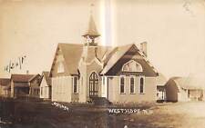 WESTHOPE North Dakota RPPC postcard Church 1910 picture