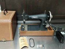 WHITE Long Shuttle Sewing Machine and Case. E-6354. Excellent Vintage.  picture