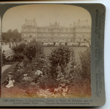 Stereoview Photo Card 1901 Luxembourg Palace French Senate Medici Antique  picture