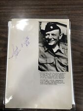 1945 Photo Lt. Col. Baldwin B. Smith Signed He Was used as Eisenhower's double picture