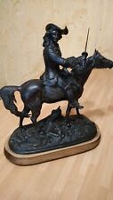 Antique tabletop statue of a horseman. Metal. 1920-30 picture
