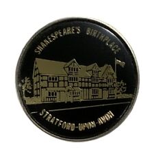Vintage Shakespeare's Birthplace Stratford-upon-Avon Travel Souvenir Pin picture