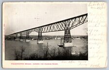 New York NY - Poughkeepsie Bridge Across the Hudson River - Vintage Postcard picture