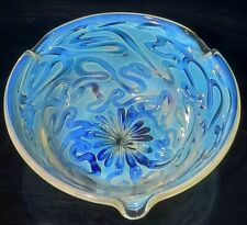 Glass Fumed Ashtray Handmade Hand Blown Collectible Artwork Smoking   picture