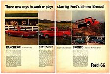 1966 Ford Trucks *Ranchero / Bronco / Styleside - Original Print Advertisement picture