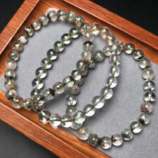 2pcs Natural Phantom Quartz Crystal Beads Ghost Woman Bracelet 7--8mm picture