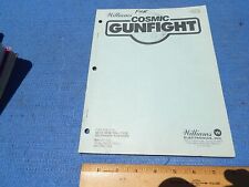 1982 Williams COSMIC GUNFIGHT video game instruction manual picture