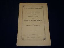 1861 BOWDOIN COLLEGE ALUMNI ASSOCIATION ADDRESS BY GEORGE L. PRENTISS - J 4413 picture