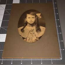 1900s Beautiful Haunting Young Woman LONG HAIR Girl Antique Mt Pleasant PA PHOTO picture