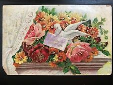 Vintage Postcard 1907-1915 Birthday Greetings - White Dove picture