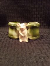 Antique German Fairing Pig With  Binoculars Toothpick/Match Holder picture