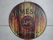 Vintage Round 12'' Jameson Irish Whiskey Tin Advertising Sign    picture