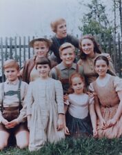 The Sound of Music Julie Andrews poses with Von Trapp kids in garden 8x10 photo picture