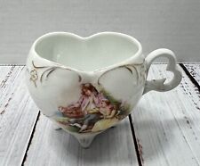Vintage Victorian Footed Tea Cup  Heart Shaped Handle - Cup Only picture