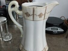 Antique Vintage Floral Pitcher Gold Early Century (TL) picture