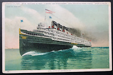 Postcard Overnight Passenger Steamer SS CITY OF DETROIT Detroit & Cleveland Line picture