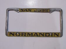 Vintage San Jose Normandin Chrysler Metal Dealer License Plate Frame Tag CA picture