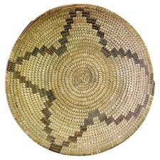Antique Southwest Navajo Decorated Low Basket Circa 1920 picture