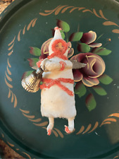Vintage Christmas spun cotton angel ornament rare mid century modern doll putz picture