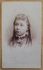 Oakland, CA CDV sweet girl w sausage curls & roses, 1880s by Elon D. Ormsby picture