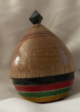 Vintage Japanese Wooden Spining Top Traditional Craft Small Size 3