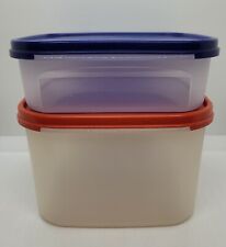 Lot Of 2, Vtg TUPPERWARE SQUARE Containers w/ Lids 1620  picture