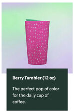 Starbucks Summer 2022 Hot Pink Strawberry Tumbler Travel Mug 12oz NEW picture