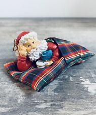 Vintage Resin Christmas Santa Clause w/ Hot Water Bottle & Cocoa Ornament picture