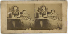 Stereo circa 1860. Portrait of two seated young women. picture