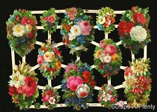 German Embossed Vintage Style Scrap Die Cut - Colorful Roses Flowers WOW EF7351 picture