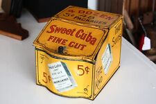Antique SWEET CUBA Cigarette TOBACCO Advertising Tin 5 CENT picture