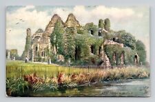 Postcard Abbey Ruins Neath Wales, Tuck Oilette L18 picture