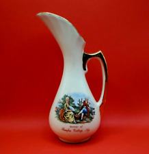Vtg. Souvenir of Renfro Valley, Ky. Victorian Couple Bud Vase w/Gold Trim picture